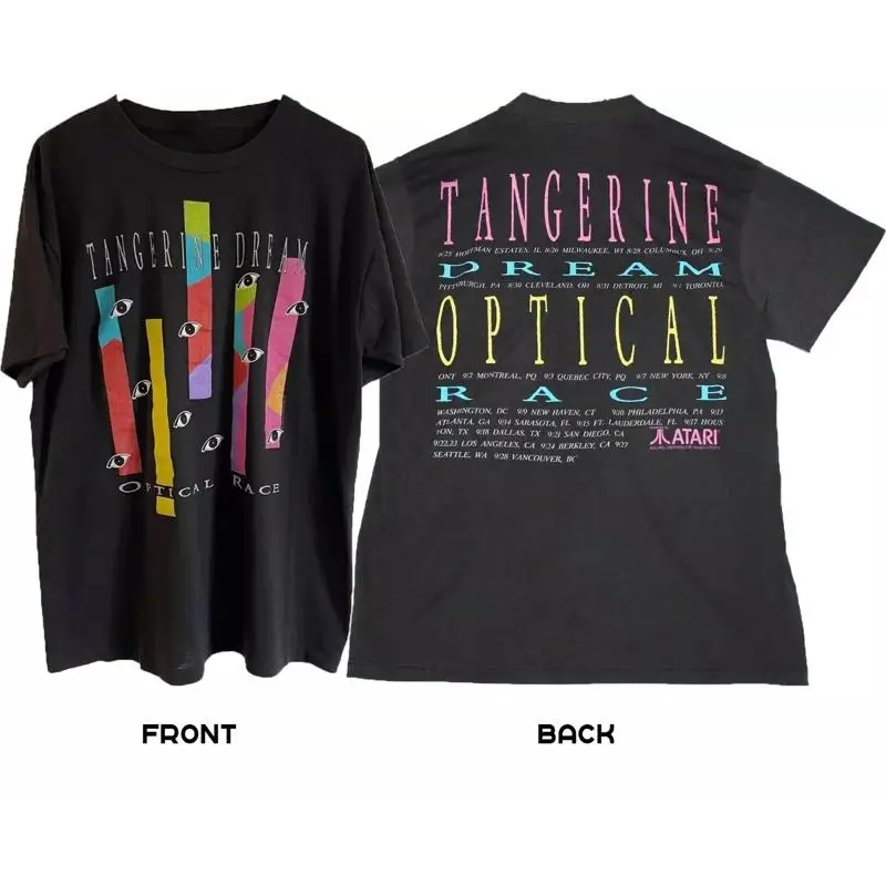 1988 Tangerine Dream Optical Race T Shirt Full Size S-5XL